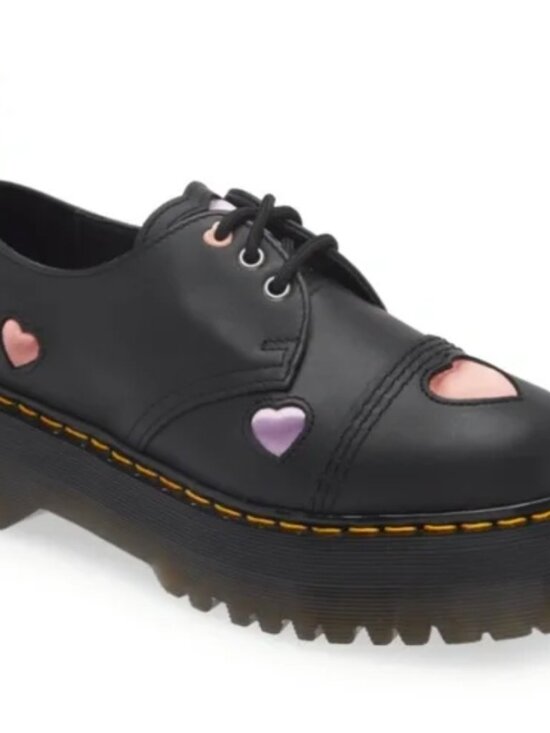 Dr. Martens Shoes - Brand New Dr Martens AirWair 1461 Quad Heart Leather Platform Oxfords